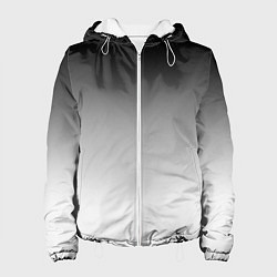 Куртка с капюшоном женская Black and white gradient, цвет: 3D-белый