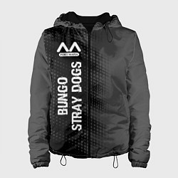 Куртка с капюшоном женская Bungo Stray Dogs glitch на темном фоне: по-вертика, цвет: 3D-черный