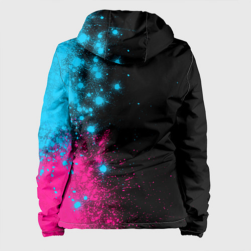 Женская куртка Slipknot - neon gradient: по-вертикали / 3D-Черный – фото 2