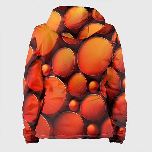 Женская куртка Оранжевы е круглые плиты / 3D-Черный – фото 2