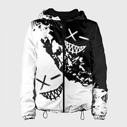 Куртка с капюшоном женская Smile - black and white, цвет: 3D-черный