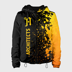 Куртка с капюшоном женская Architects - gold gradient: по-вертикали, цвет: 3D-черный