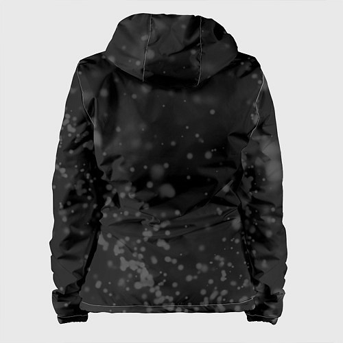 Женская куртка Evangelion glitch на темном фоне: надпись, символ / 3D-Черный – фото 2