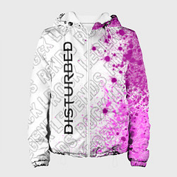 Куртка с капюшоном женская Disturbed rock legends: по-вертикали, цвет: 3D-белый