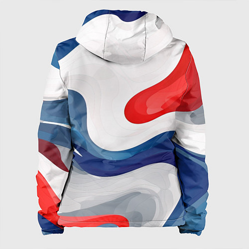 Женская куртка Абстракция в цветах флага России / 3D-Белый – фото 2