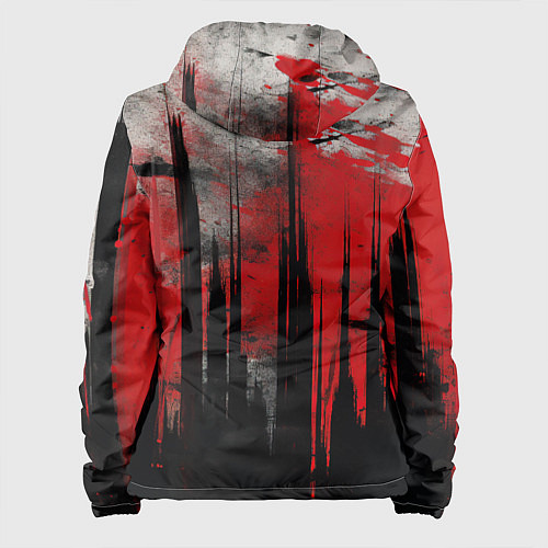 Женская куртка Черная белая и красная краска / 3D-Черный – фото 2