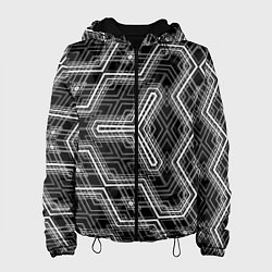 Женская куртка Черно-белый ассеметричный узор
