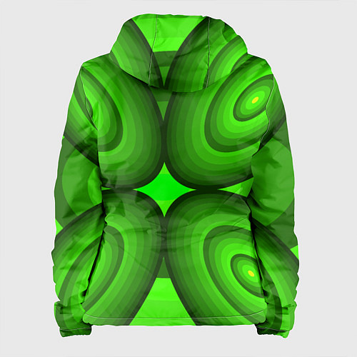 Женская куртка Зеленые овалы / 3D-Белый – фото 2