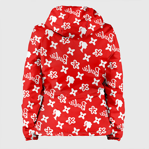Женская куртка Барби паттерн красный / 3D-Белый – фото 2