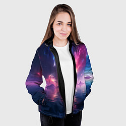 Куртка с капюшоном женская Space and islands, цвет: 3D-черный — фото 2