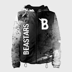 Куртка с капюшоном женская Beastars glitch на темном фоне: надпись, символ, цвет: 3D-черный