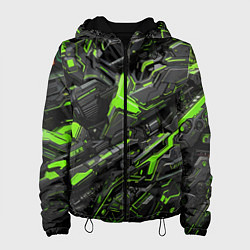 Женская куртка Текстура киберпанка