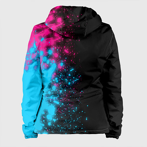 Женская куртка Powerwolf - neon gradient: по-вертикали / 3D-Черный – фото 2