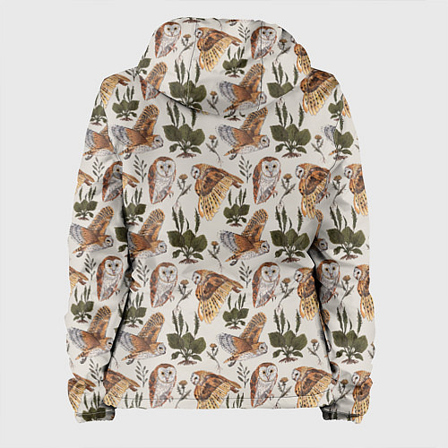 Женская куртка Совы и подорожник / 3D-Белый – фото 2