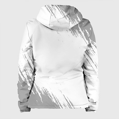 Женская куртка Berserk glitch на светлом фоне: надпись, символ / 3D-Белый – фото 2