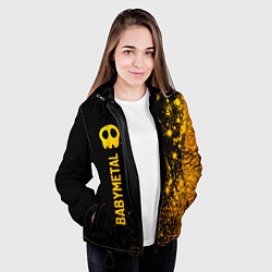 Куртка с капюшоном женская Babymetal - gold gradient: по-вертикали, цвет: 3D-черный — фото 2