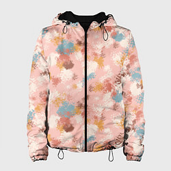 Женская куртка Разноцветные мазки, пятна в пастельных тонах