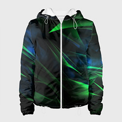 Куртка с капюшоном женская Dark green background, цвет: 3D-белый