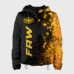 Куртка с капюшоном женская FAW - gold gradient: по-вертикали, цвет: 3D-черный