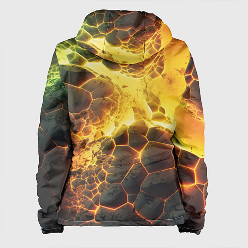 Женская куртка Разлом плит из лавы / 3D-Белый – фото 2