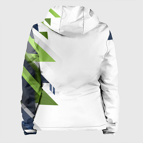 Женская куртка Геометрическая абстракция вектор / 3D-Белый – фото 2