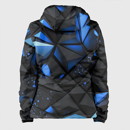 Женская куртка Blue black texture / 3D-Белый – фото 2