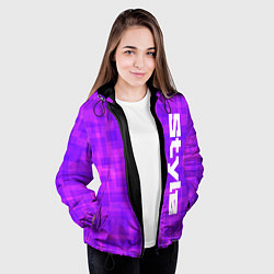 Куртка с капюшоном женская Стиль ИИ, цвет: 3D-черный — фото 2