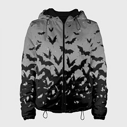 Женская куртка Серый фон и летучие мыши