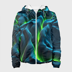 Женская куртка Зеленая кислотная текстура с плитами