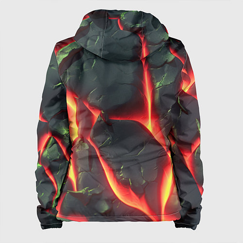 Женская куртка Красные плиты с лавой / 3D-Белый – фото 2