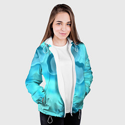 Куртка с капюшоном женская Мятые облака, цвет: 3D-белый — фото 2