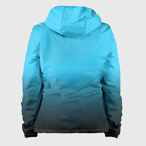 Женская куртка Градиент чёрно-голубой / 3D-Черный – фото 2