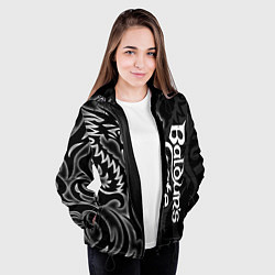 Куртка с капюшоном женская Балдурс гейт 3 - черный дракон, цвет: 3D-черный — фото 2