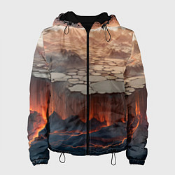 Женская куртка Разлом земли и лавовой поверхности