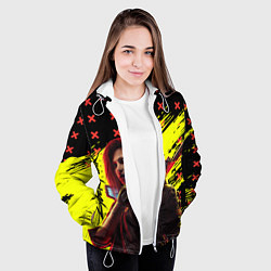 Куртка с капюшоном женская Cyberpunk 2077 Phantom Liberty, цвет: 3D-белый — фото 2