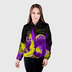 Куртка с капюшоном женская Цитата - Коби Брайант, цвет: 3D-черный — фото 2
