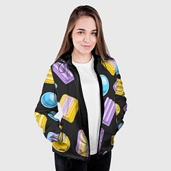Куртка с капюшоном женская Жевательная резинка, цвет: 3D-черный — фото 2
