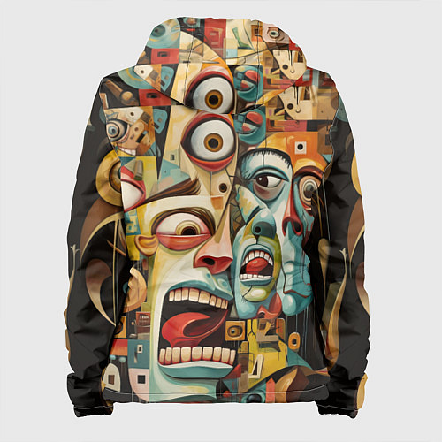 Женская куртка Живопись с лицами в стиле Пабло Пикассо / 3D-Черный – фото 2
