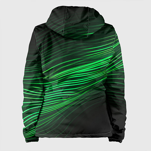 Женская куртка Green neon lines / 3D-Черный – фото 2