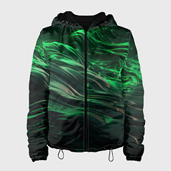 Женская куртка Зеленые абстрактные волны