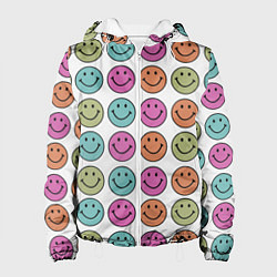 Куртка с капюшоном женская Smiley face, цвет: 3D-белый