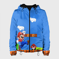 Куртка с капюшоном женская Супер Марио, цвет: 3D-черный