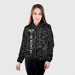 Куртка с капюшоном женская The Last Of Us glitch на темном фоне: по-вертикали, цвет: 3D-черный — фото 2