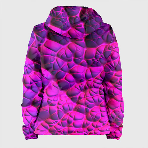 Женская куртка Объемная розовая текстура / 3D-Черный – фото 2