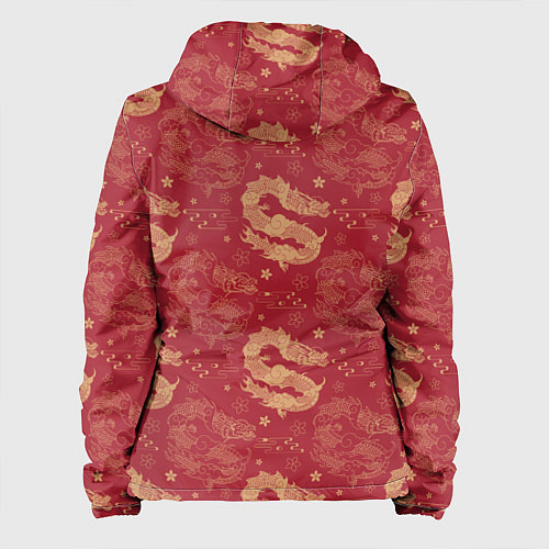 Женская куртка The chinese dragon pattern / 3D-Черный – фото 2