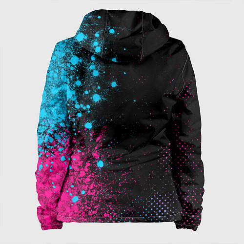 Женская куртка Spirited Away - neon gradient: по-вертикали / 3D-Черный – фото 2