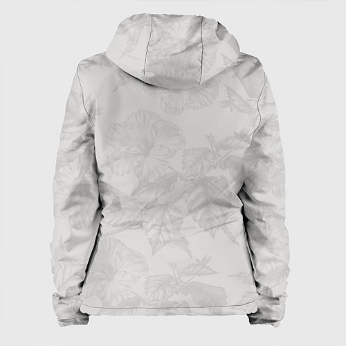 Женская куртка Цветы в бежевых тонах / 3D-Белый – фото 2