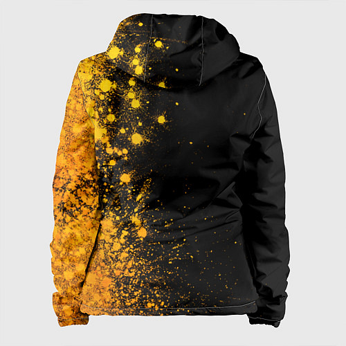 Женская куртка Breaking Benjamin - gold gradient: по-вертикали / 3D-Черный – фото 2
