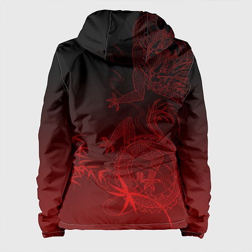 Женская куртка Дракон в градиенте / 3D-Белый – фото 2