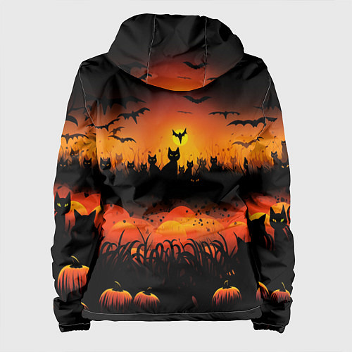 Женская куртка Кошки хэллоуина / 3D-Белый – фото 2